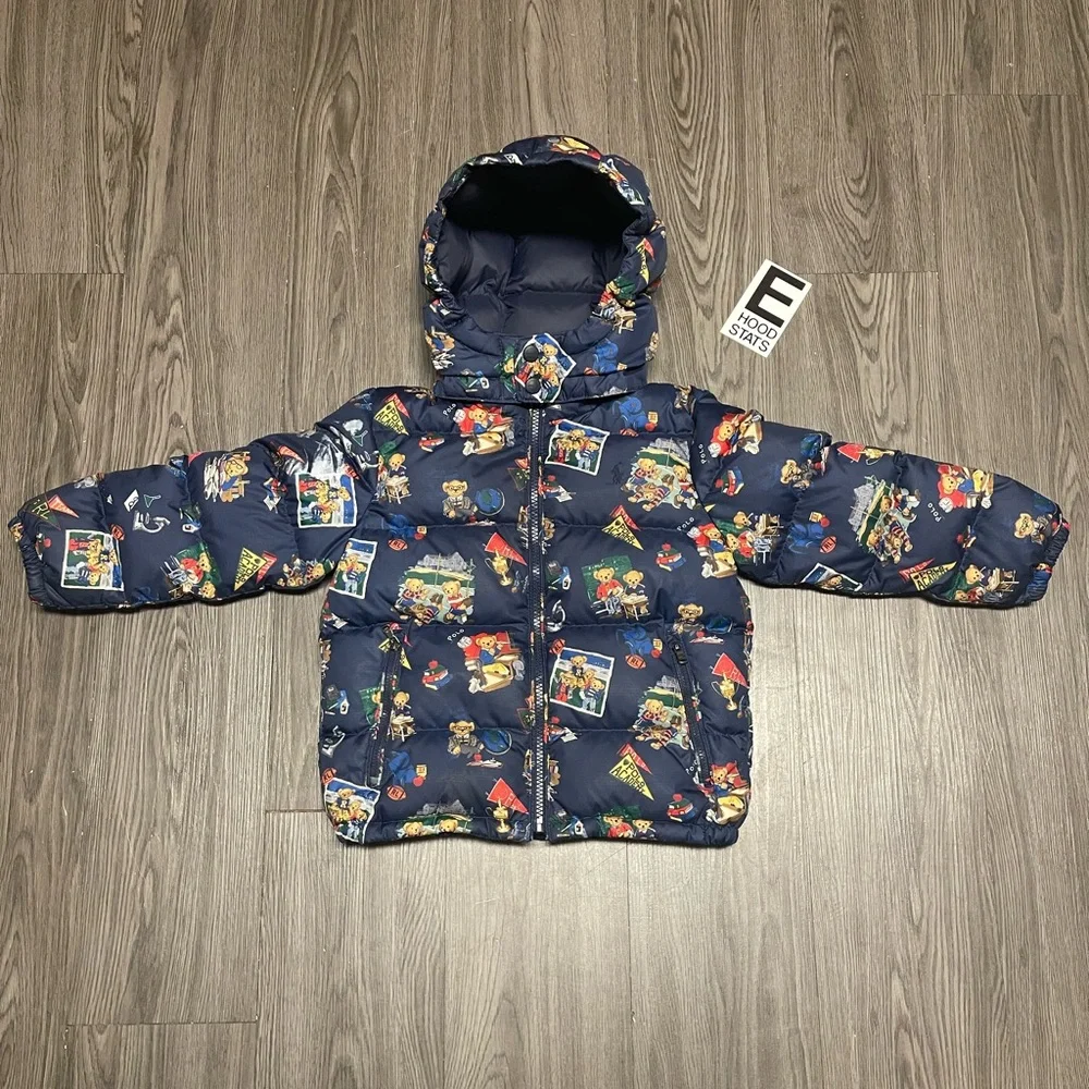 Polo Ralph Lauren Academy Print Boys Size 5 Puffer Jacket